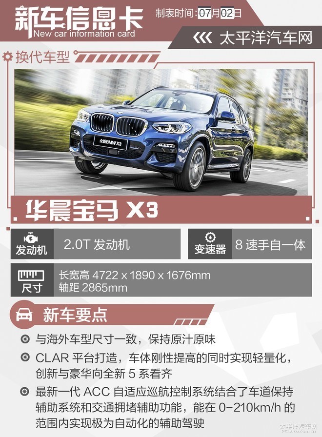 华晨宝马X3上市 售价39.98-58.58万元