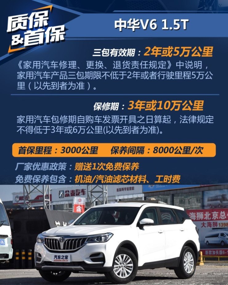 华晨中华 中华V6 2018款 1.5T 手动都市型