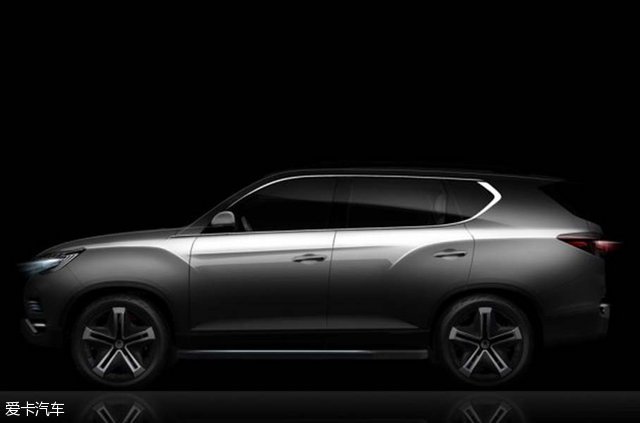 双龙全新旗舰SUV预告图 将巴黎车展首发